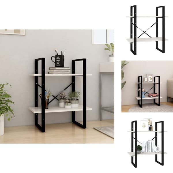 Bogskabe & reoler - Living bogreol med 2 hylder 60x30x70 cm massivt fyrretræ hvid
