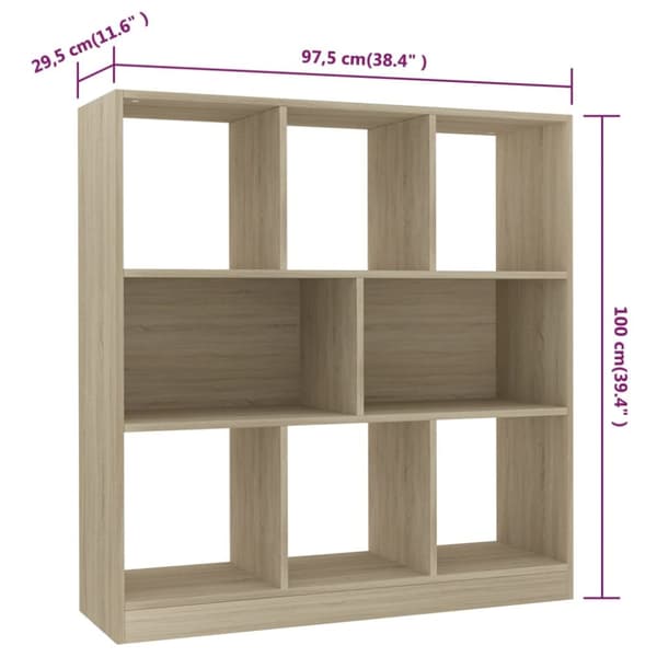 Bogskabe & reoler - Living bogreol 97,5x29,5x100 cm konstrueret træ sonoma-eg
