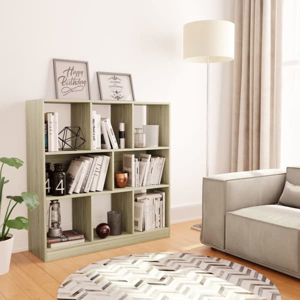 Bogskabe & reoler - Living bogreol 97,5x29,5x100 cm konstrueret træ sonoma-eg