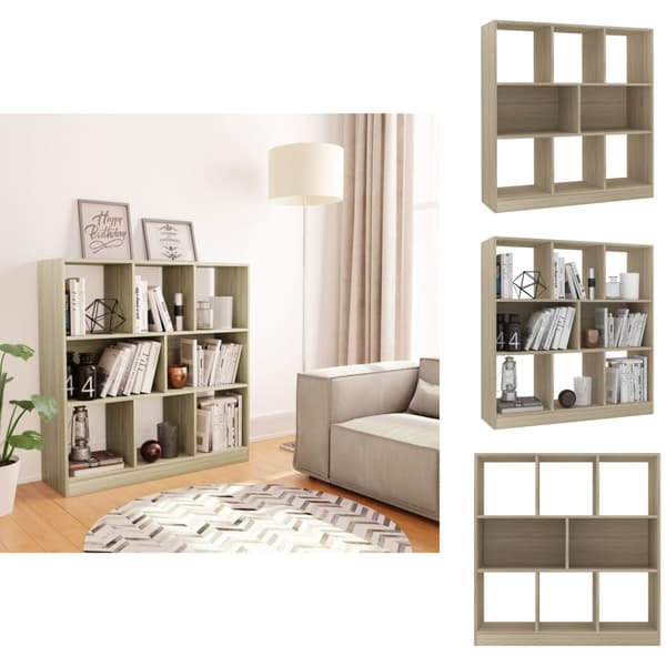 Bogskabe & reoler - Living bogreol 97,5x29,5x100 cm konstrueret træ sonoma-eg
