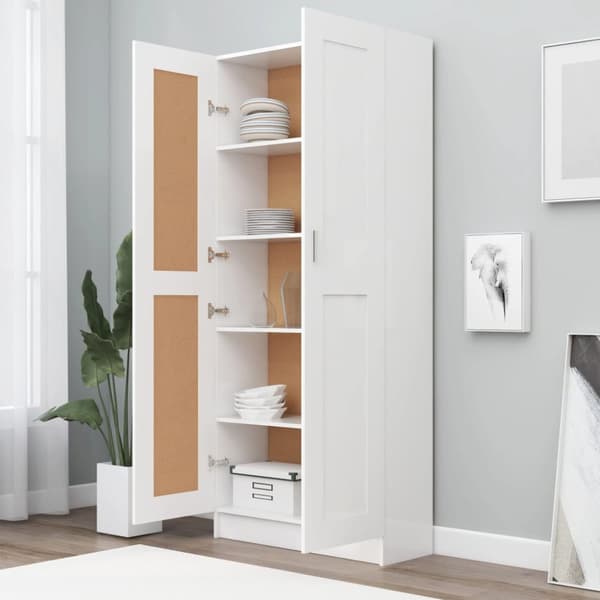 Bogskabe & reoler - Living bogskab 82,5x30,5x185,5 cm spånplade hvid
