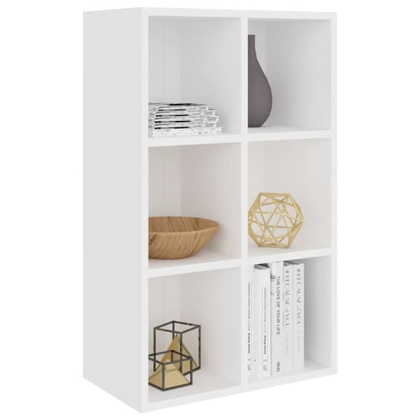 Bogskabe & reoler - Living bogreol/skænk 66x30x98 cm konstrueret træ hvid