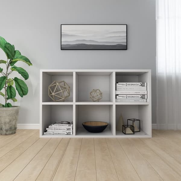 Bogskabe & reoler - Living bogreol/skænk 66x30x98 cm konstrueret træ hvid