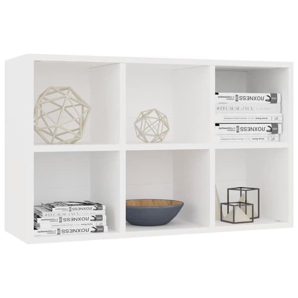 Bogskabe & reoler - Living bogreol/skænk 66x30x98 cm konstrueret træ hvid