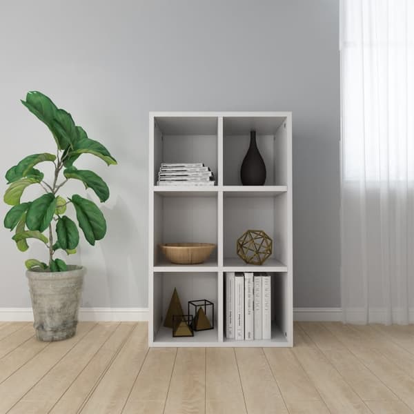 Bogskabe & reoler - Living bogreol/skænk 66x30x98 cm konstrueret træ hvid