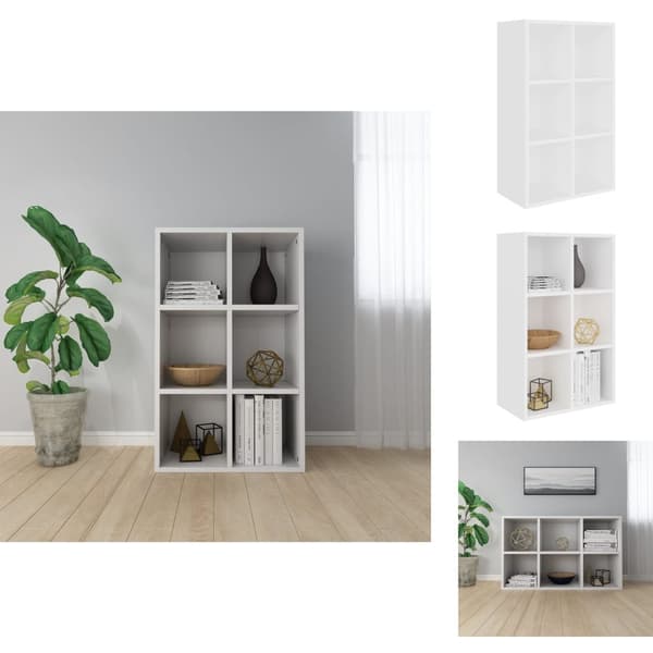 Bogskabe & reoler - Living bogreol/skænk 66x30x98 cm konstrueret træ hvid