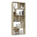 Miniatyrbillede 5 af 11: Bogskabe & reoler - Living bogreol 67x24x161 cm konstrueret træ sonoma-eg