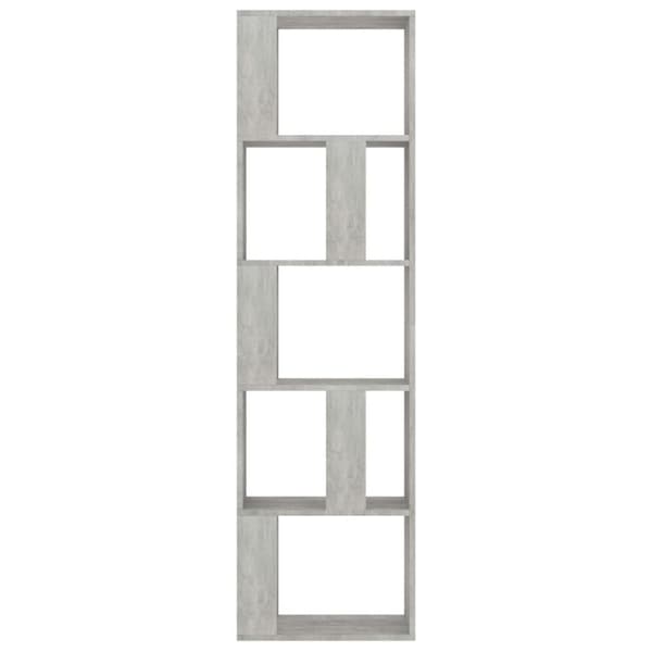 Bogskabe & reoler - Living bogreol/rumdeler 45x24x159 cm konstrueret træ betongrå