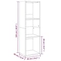 Miniatyrbillede 9 af 9: Bogskabe & reoler - Living bogreol/tv-bord 36x30x114 cm konstrueret træ Sonoma-eg