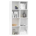 Miniatyrbillede 4 af 11: Bogskabe & reoler - Living bogreol/skænk 66x30x130 cm konstrueret træ hvid