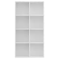 Miniatyrbillede 5 af 11: Bogskabe & reoler - Living bogreol/skænk 66x30x130 cm konstrueret træ hvid
