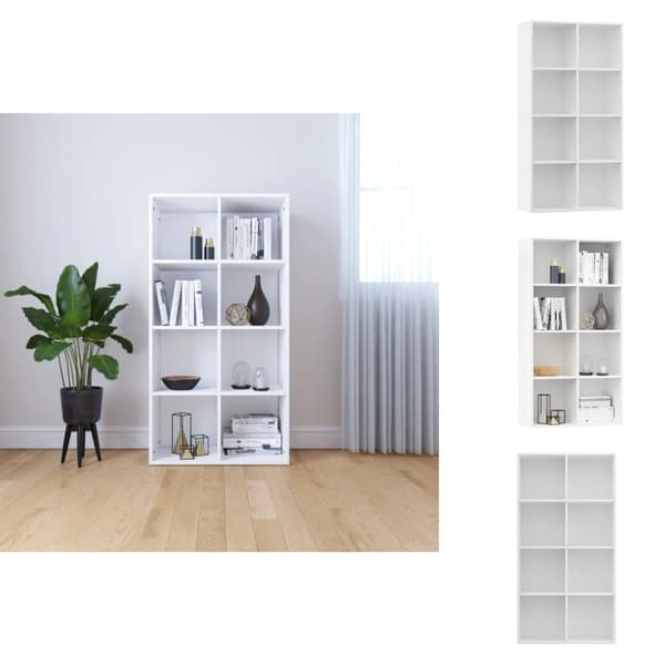Bokhyllor & fristående hyllor - Living Bokhylla/skänk vit 66x30x130 cm konstruerat trä
