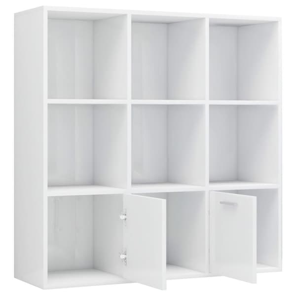Bogskabe & reoler - Living bogreol 98x30x98 cm spånplade hvid højglans