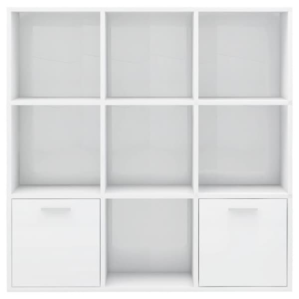 Bogskabe & reoler - Living bogreol 98x30x98 cm spånplade hvid højglans