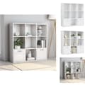 Miniatyrbillede 1 af 10: Bogskabe & reoler - Living bogreol 98x30x98 cm spånplade hvid højglans