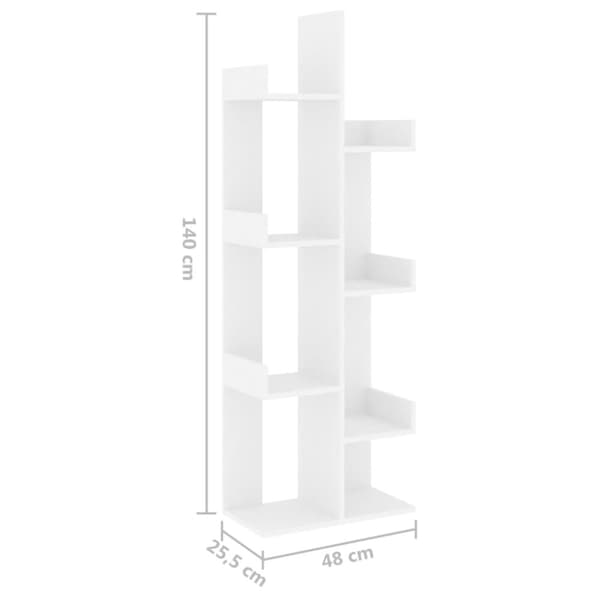 Bogskabe & reoler - Living bogskab 48x25,5x140 cm spånplade hvid