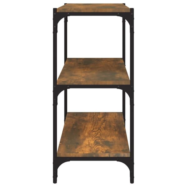 Bogskabe & reoler - Living bogreol 60x33x70,5 cm konstrueret træ og stål røget egetræ