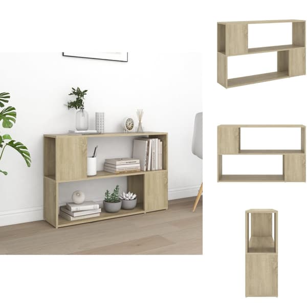 Bogskabe & reoler - Living bogskab 100x24x63 cm spånplade sonoma-egetræsfarvet