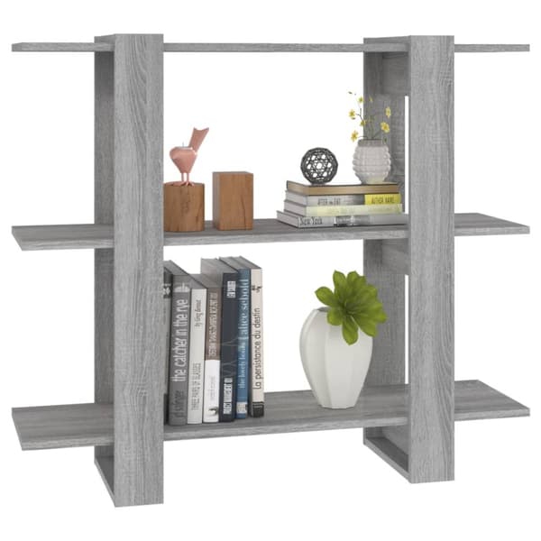Bogskabe & reoler - Living bogreol/rumdeler 100x30x87 cm grå sonoma-eg