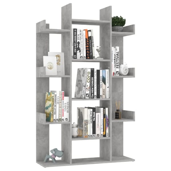 Bogreol 86x25,5x140 cm konstrueret træ betongrå - Bogskab - Bogskabe - Home & Living