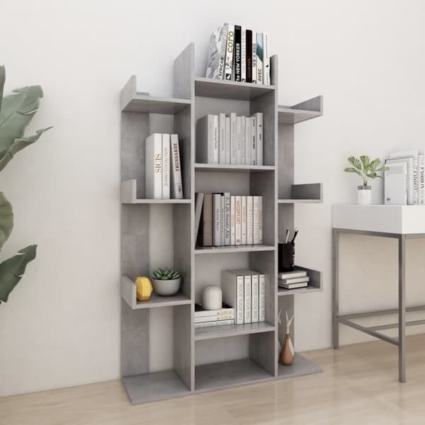 Bogreol 86x25,5x140 cm konstrueret træ betongrå - Bogskab - Bogskabe - Home & Living