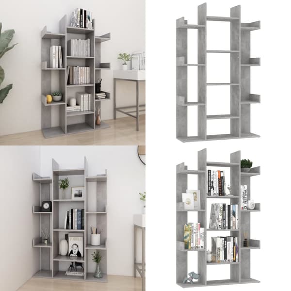 Bogreol 86x25,5x140 cm konstrueret træ betongrå - Bogskab - Bogskabe - Home & Living