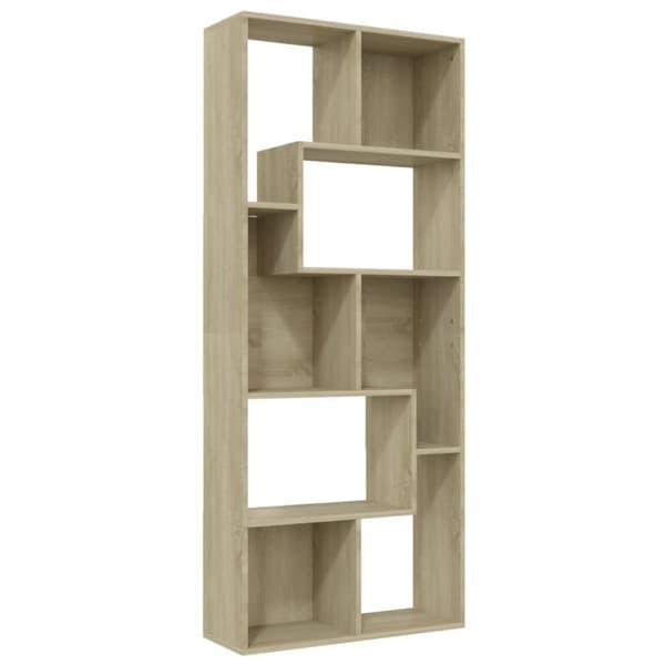Bogreol 67x24x161 cm konstrueret træ sonoma-eg - Bogreol - Bogreoler - Home & Living