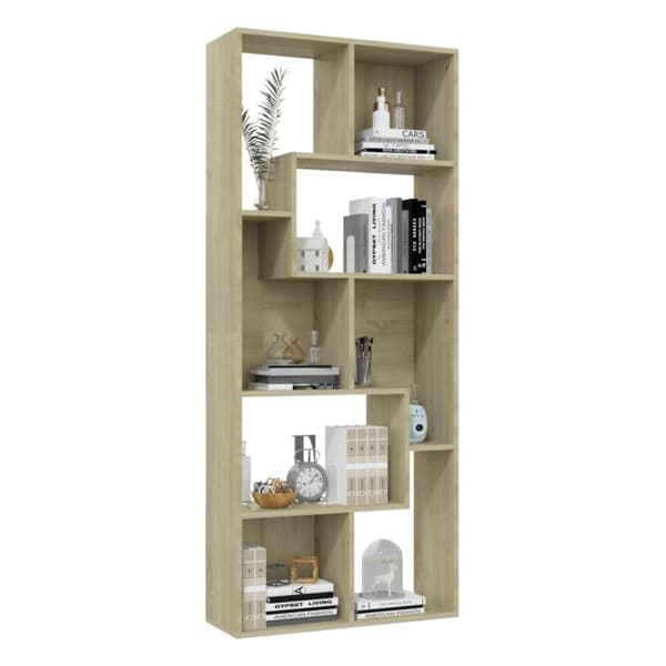 Bogreol 67x24x161 cm konstrueret træ sonoma-eg - Bogreol - Bogreoler - Home & Living