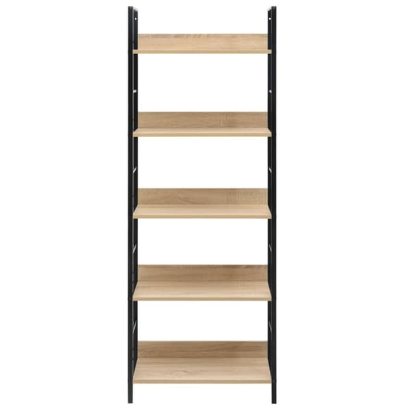 Bogreol 60x27,6x158,5 cm 5 hylder konstrueret træ egetræsfarve - Reol - Reoler - Home & Living
