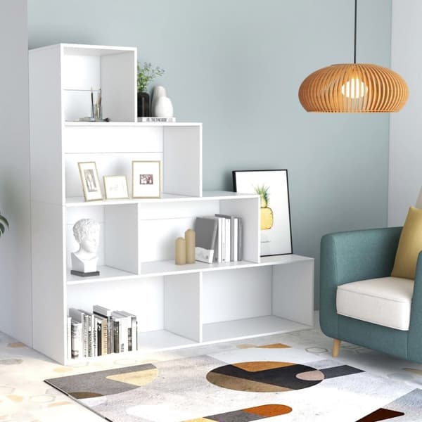 Bogreol/rumdeler 155x24x160 cm konstrueret træ hvid - Bogskab - Bogskabe - Home & Living