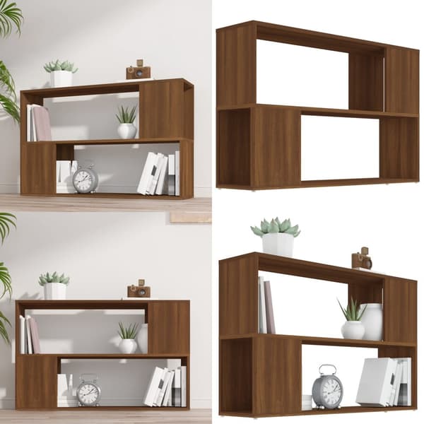 Bogreol 100x24x63 cm konstrueret træ brun egetræsfarve - Bogreol - Bogreoler - Home & Living
