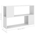 Miniatyrbillede 8 af 9: Bogreol 100x24x63 cm spånplade hvid - Bogreol - Bogreoler - Home & Living