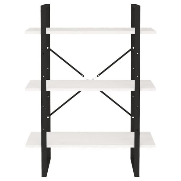 Bogreol med 3 hylder 80x30x105 cm massivt fyrretræ hvid - Bogreol - Bogreoler - Home & Living