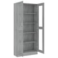 Pikkukuva 6 / 10: Vitriinikaappi harmaa Sonoma 82,5x30,5x185,5 cm tekninen puu - Vitriinikaappi - Vitriinikaapit - Home & Living