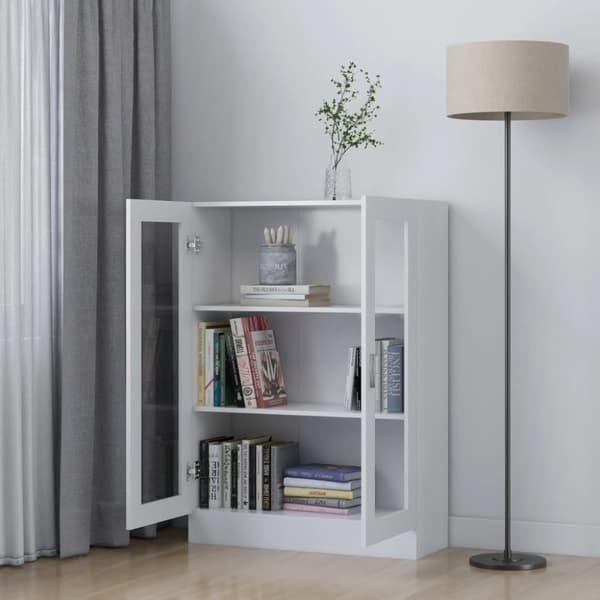 Vitrineskab 82,5x30,5x115 cm spånplade hvid - Vitrineskab - Vitrineskabe - Home & Living
