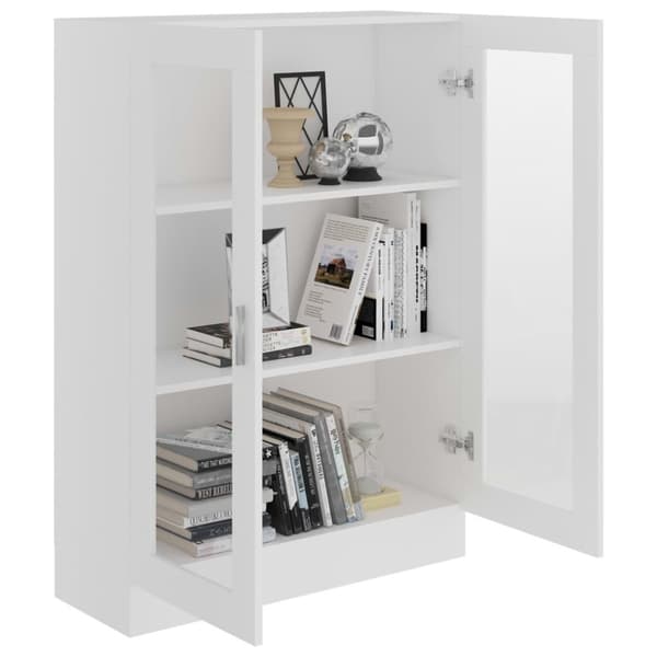 Vitrineskab 82,5x30,5x115 cm spånplade hvid - Vitrineskab - Vitrineskabe - Home & Living
