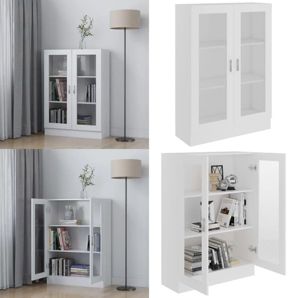 Vitrineskab 82,5x30,5x115 cm spånplade hvid - Vitrineskab - Vitrineskabe - Home & Living