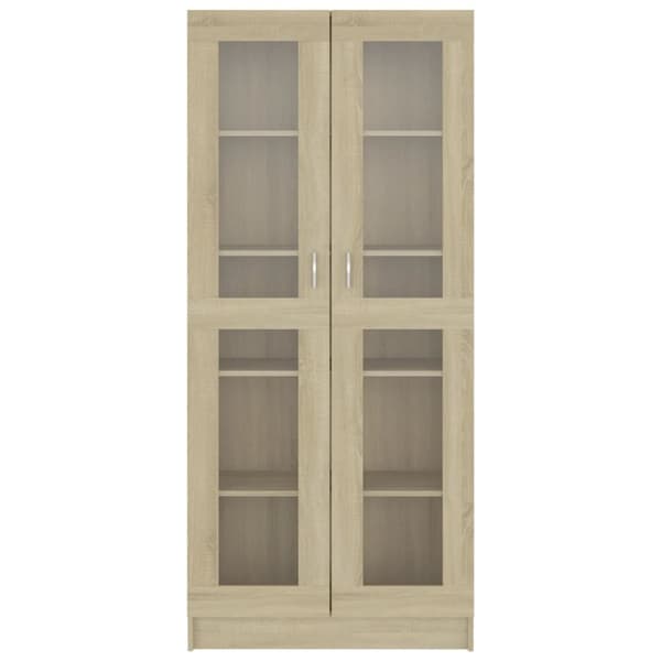 Vitriinikaappi Sonoma-tammi 82,5x30,5x185,5 cm tekninen puu - Vitriinikaappi - Vitriinikaapit - Home & Living