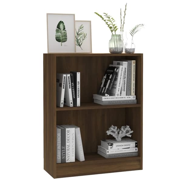 Bogreol 60x24x76 cm konstrueret træ brun egetræsfarve - Bogreol - Bogreoler - Home & Living