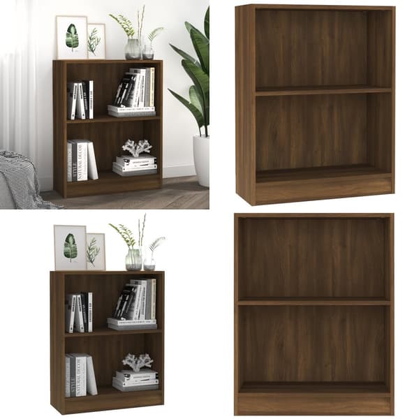 Bogreol 60x24x76 cm konstrueret træ brun egetræsfarve - Bogreol - Bogreoler - Home & Living