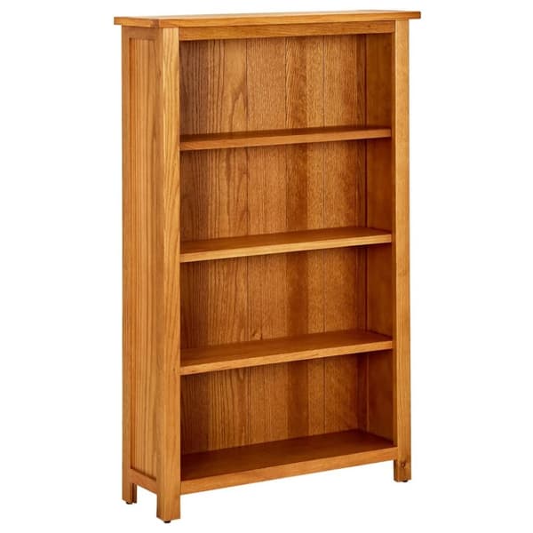 Bokhylla med 4 hyllor 70x22x110 cm massiv ek - Bokhylla - Bokhyllor - Home & Living