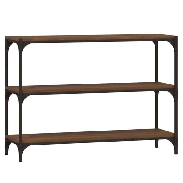 Bogreol 100x33x70,5 cm konstrueret træ og stål brunt egetræ - Bogskab - Bogskabe - Home & Living