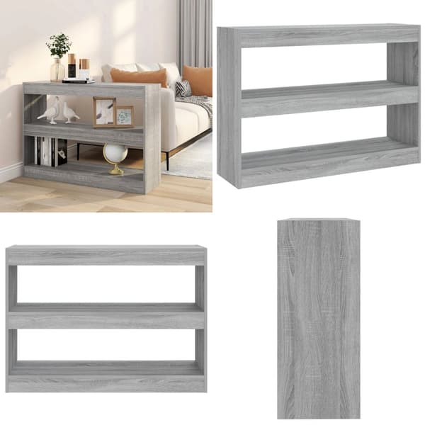 Bogreol/rumdeler 100x30x72 cm grå sonoma-eg - Bogreol - Bogreoler - Home & Living