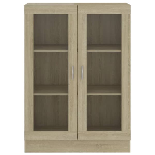 Vitrineskab 82,5x30,5x115 cm spånplade sonoma-eg - Vitrineskab - Vitrineskabe - Home & Living