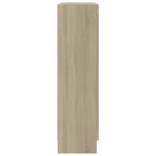Vitrineskab 82,5x30,5x115 cm spånplade sonoma-eg - Vitrineskab - Vitrineskabe - Home & Living