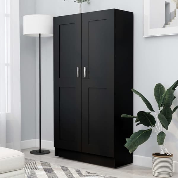 Bogreol 82,5x30,5x150 cm konstrueret træ sort - Bogreol - Bogreoler - Home & Living