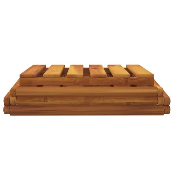 Foldbar reol med 3 hylder 43x31x63 cm massivt akacietræ brun - Foldbar Reol - Foldbare Reoler - Home & Living