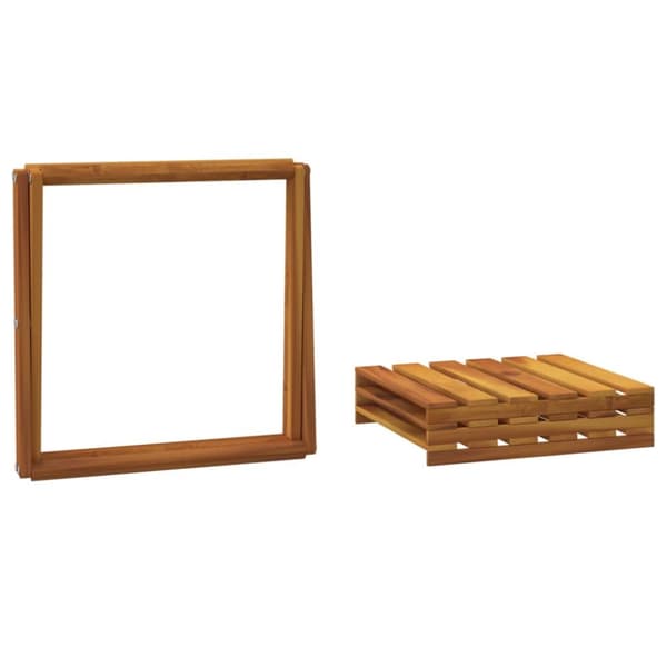Foldbar reol med 3 hylder 43x31x63 cm massivt akacietræ brun - Foldbar Reol - Foldbare Reoler - Home & Living