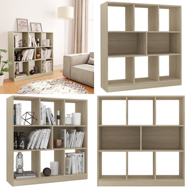 Kirjahylly Sonoma tammi 97,5x29,5x100 cm tekninen puu - Kirjakaappi - Kirjakaapit - Home & Living