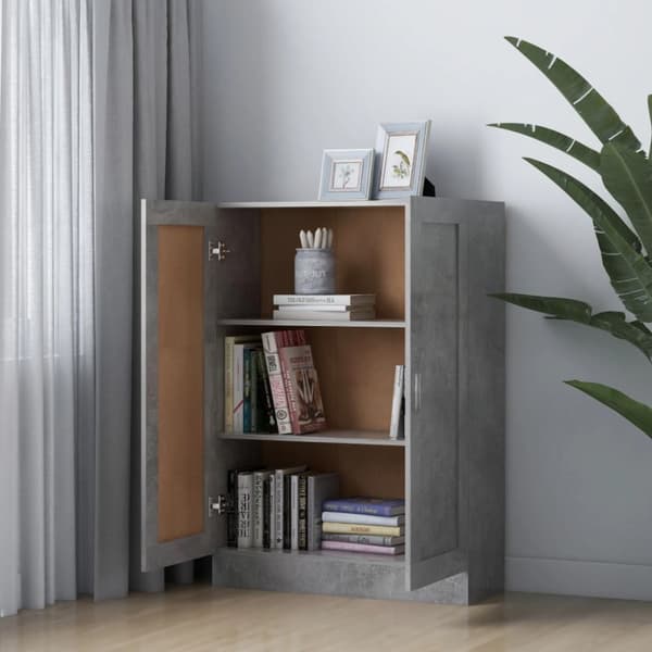 Bogskab 82,5x30,5x115 cm spånplade betongrå - Bogskab - Bogskabe - Home & Living